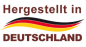 Preview: Logo:Hergestellt in Deutschland mit Deutschlandfahne