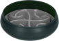 Preview: Bild zeigt Anti-Schling-Napf in hellgrau mit schwarzem Rand