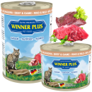 195 g Dose Winner Plus Katzennassfutter der Sorte Rind und Wild